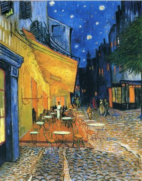 Café Terraza Place du Forum Arles Vincent van Gogh Pinturas al óleo